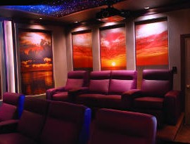 In the News - Home Theater Walls Serve Up Stunning Sunset